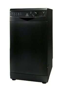 Indesit DSR15BK Freestanding Slimline Dishwasher, Black
